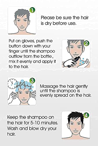 Dexe Black Hair Shampoo 400 ML Instant Hair Darkening Dye for Men Women Black Color - Easy to Use - Lasts 30 Days - Fast Acting Natural Ingredients