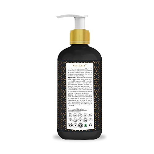 Unisaif Bukhoor Arabian Luxury Organic Body Wash & Shower Gel for Women & Men Ph Balanced, Skin Friendly, Sulphate & Paraben Free 300ml