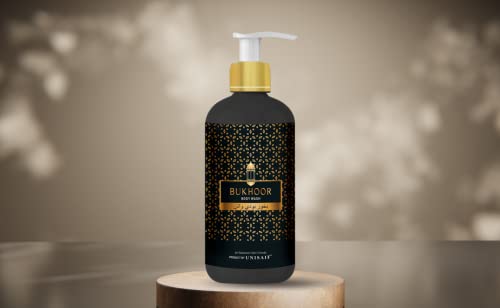Unisaif Bukhoor Arabian Luxury Organic Body Wash & Shower Gel for Women & Men Ph Balanced, Skin Friendly, Sulphate & Paraben Free 300ml
