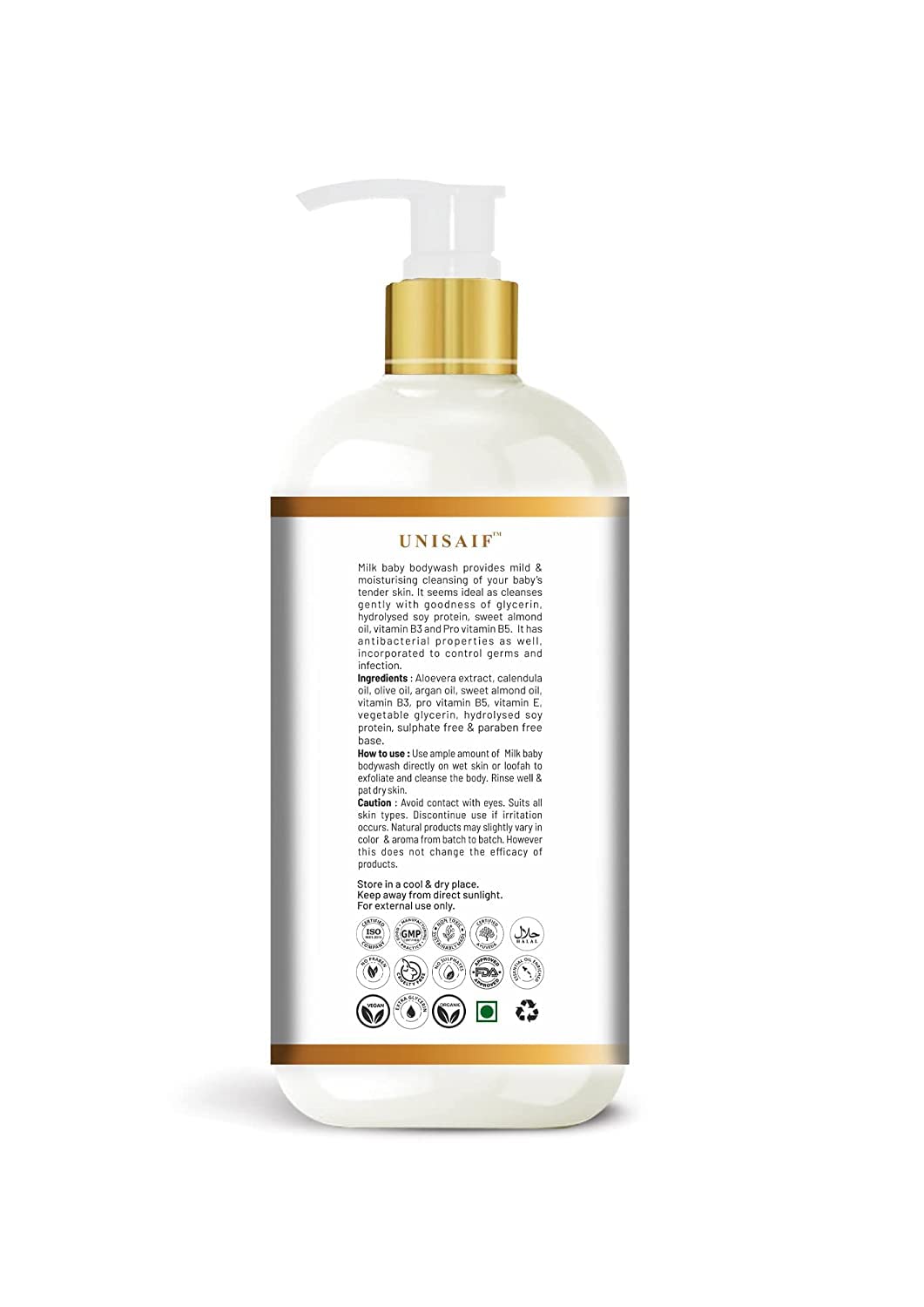 Unisaif Milk Organic Body Wash 300ml