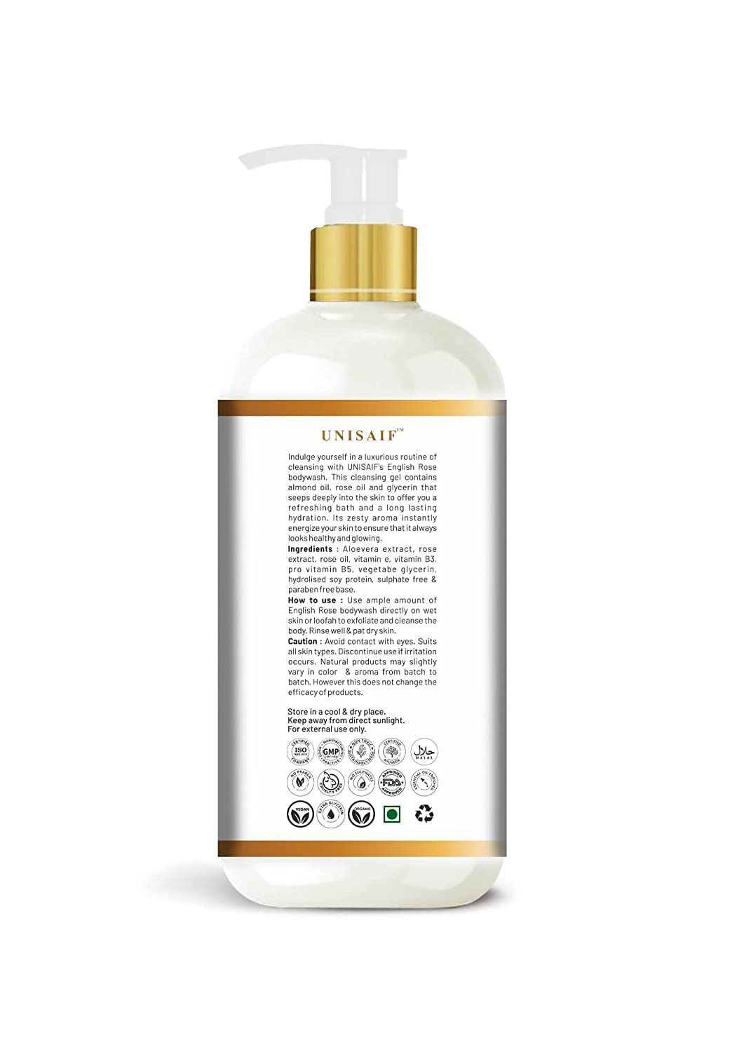 Unisaif English Rose Organic Body Wash 300ml