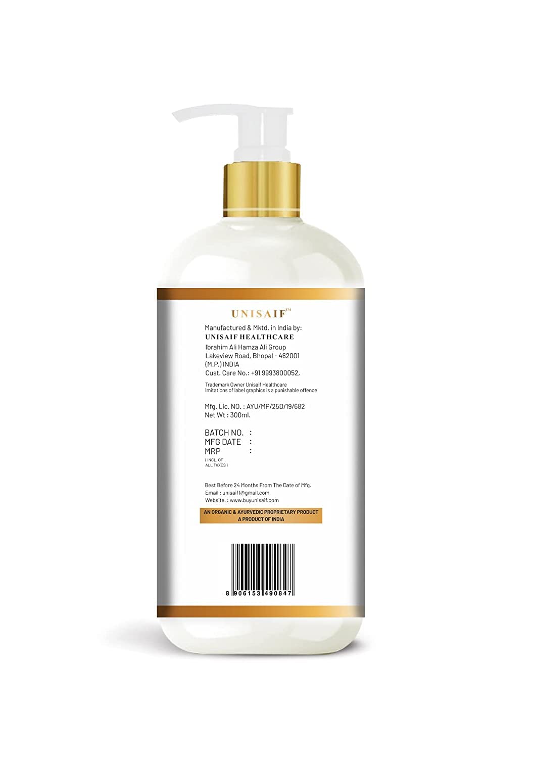 Unisaif English Rose Organic Body Wash 300ml