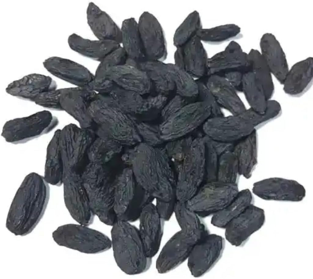 Premium Quality Black Raisins (Sultanas), Natural Dried Grapes, Without Seeds, Large Jumbo Size, No Sugar Added, High in Iron & Fibre, Clean & Fresh Quality 1 Kg Pack