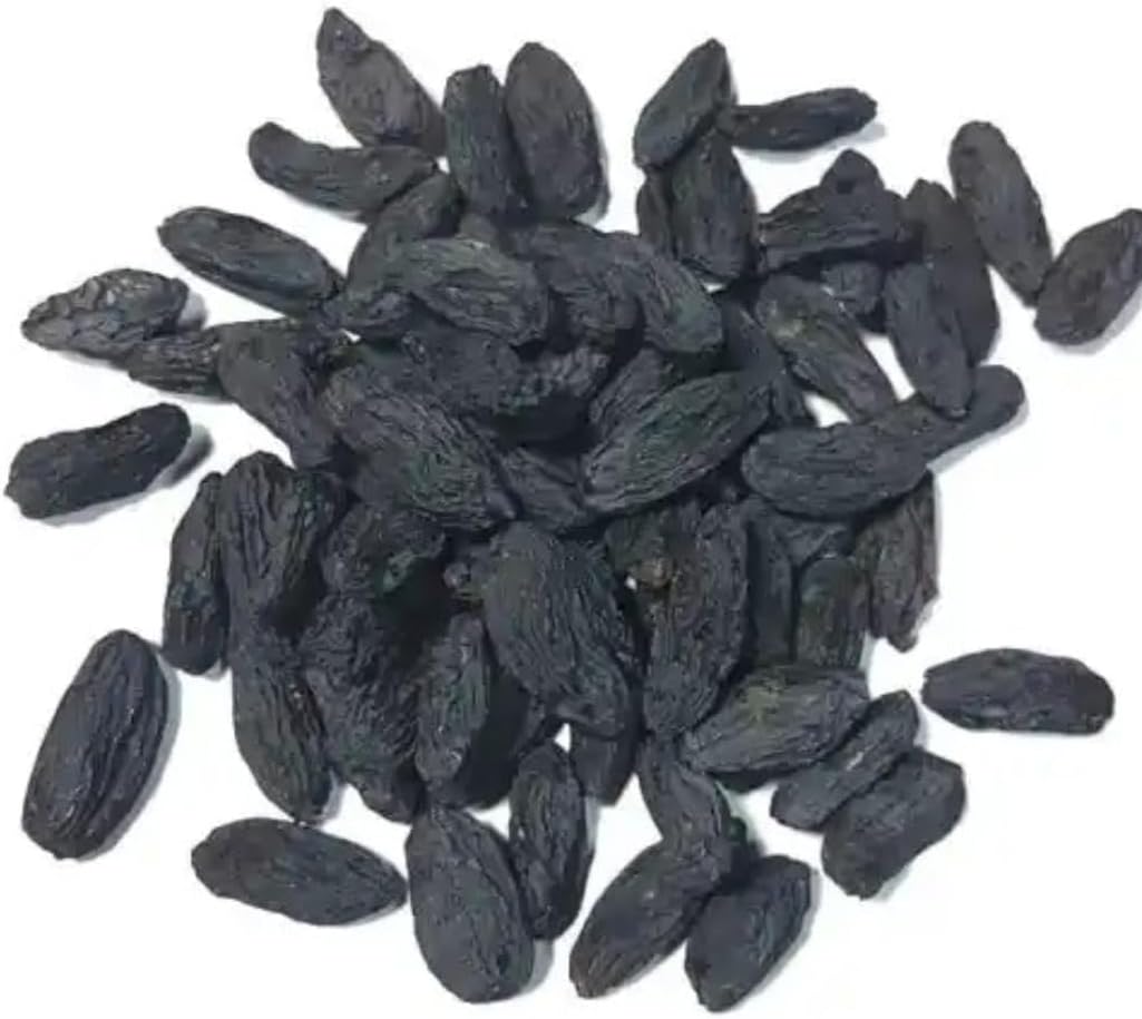 Premium Quality Black Raisins (Sultanas), Natural Dried Grapes, Without Seeds, Large Jumbo Size, No Sugar Added, High in Iron & Fibre, Clean & Fresh Quality 1 Kg Pack