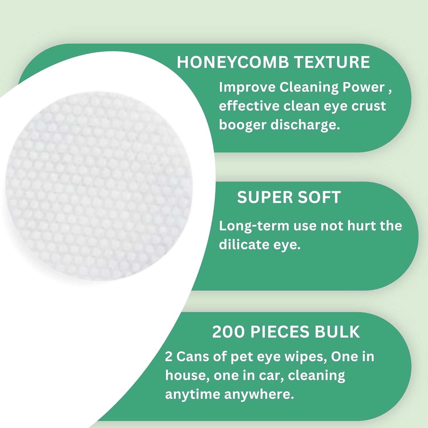 Pet Eye Wipes – 200 Cat & Dog Eye Wipes | Tear Stain Remover for Dogs Eyes | Disposable Pet Eyes Cleaning Pads to Remove Crust & Discharge | Perfect for Pets Daily Grooming Care