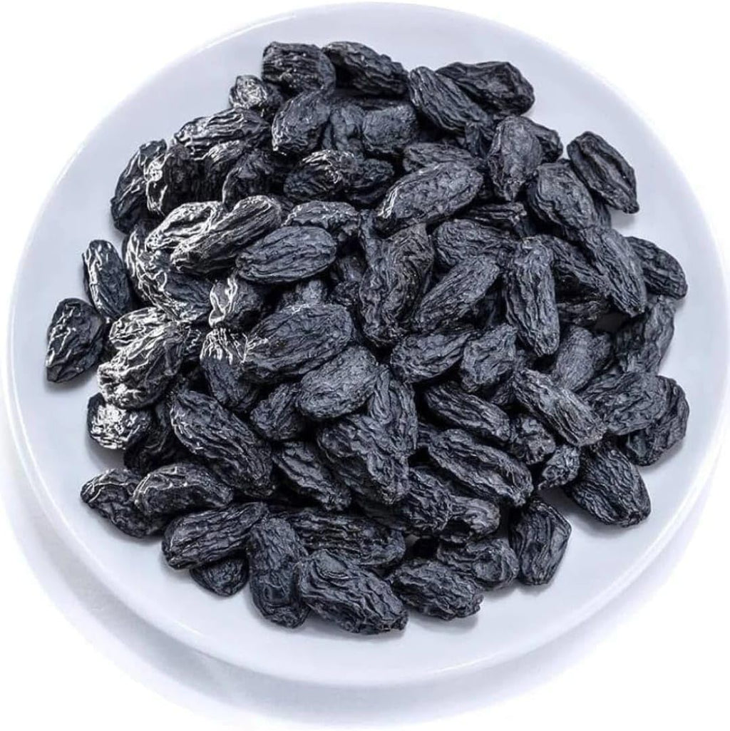 Premium Quality Black Raisins (Sultanas), Natural Dried Grapes, Without Seeds, Large Jumbo Size, No Sugar Added, High in Iron & Fibre, Clean & Fresh Quality 1 Kg Pack